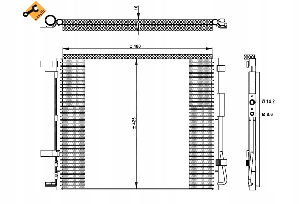 NRF CONDENSADOR DE ACONDICIONADOR HYUNDAI GRAND SANTA FE SANTA FE 3 2.0D 