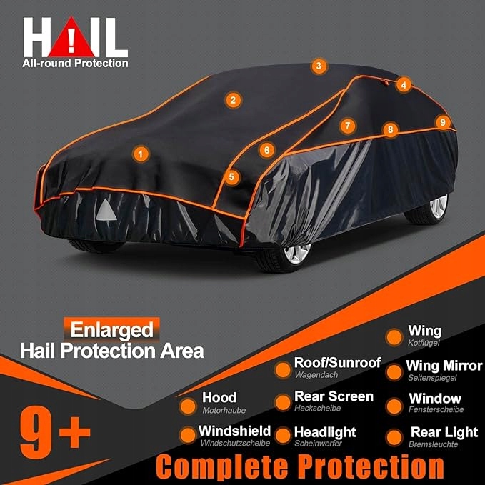 FORRO DE PROTECCIÓN AL AUTO KAYME AL GRAD, IMPERMEABLE 475-495 CM 