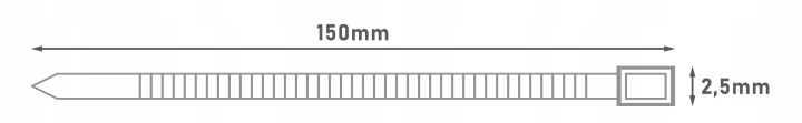 100X COLLIER DE SERRAGE BRIDE COLLIERS ZACISKOWE TRYTYTKI BLANC 2,5 X 150MM VERS 8KG