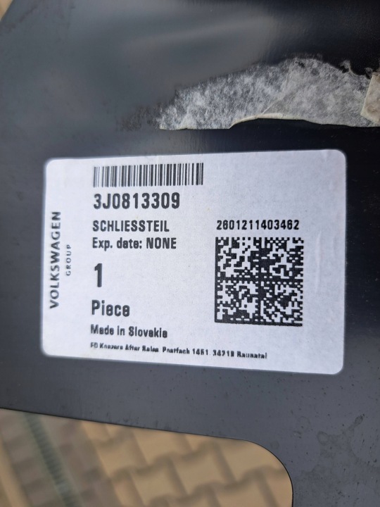 PANNEAU ARRIÈRE ARRIÈRE RENFORCEMENT VW VOLKSWAGEN PASSAT B9 3J0813309
