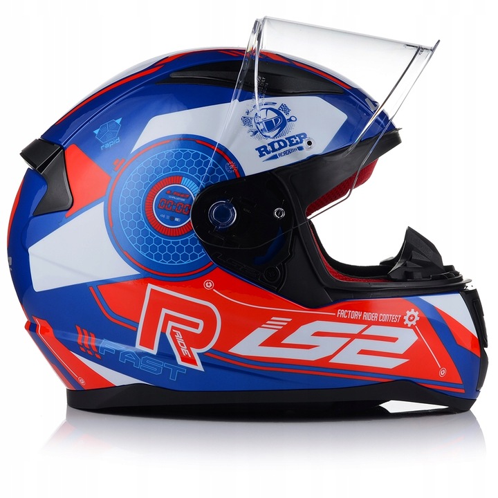 CASCO PARA MOTOCICLETA LS2 FF353 RAPID STRATUS BL/RED INTEGRALNY SISTEMA PINLOCK 