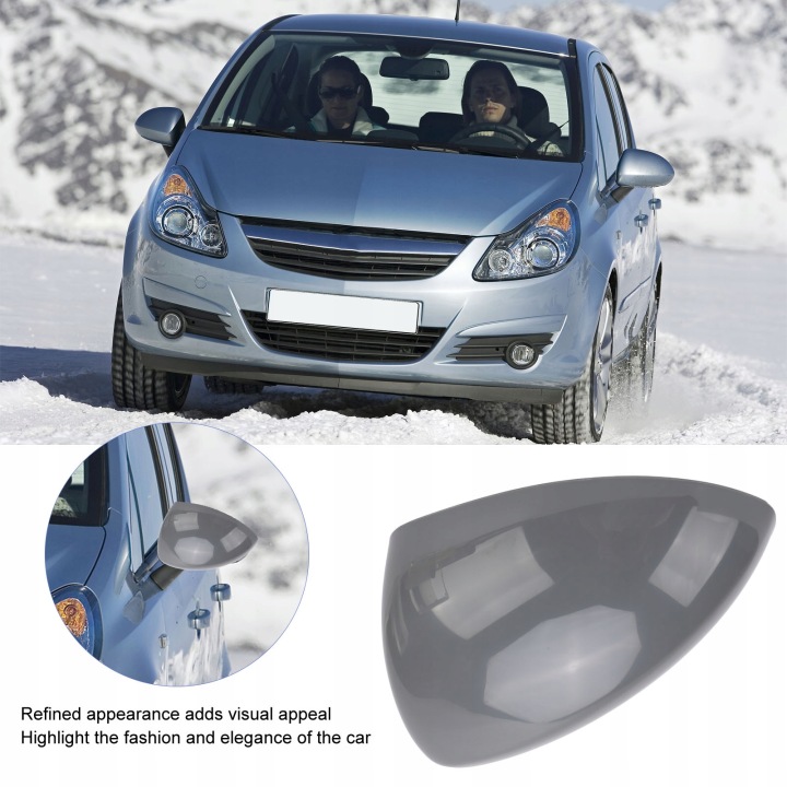REVÊTEMENTS CHÂSSIS RÉTROVISEURS NOIR BRILLANT VERS VAUXHALL CORSA D S07