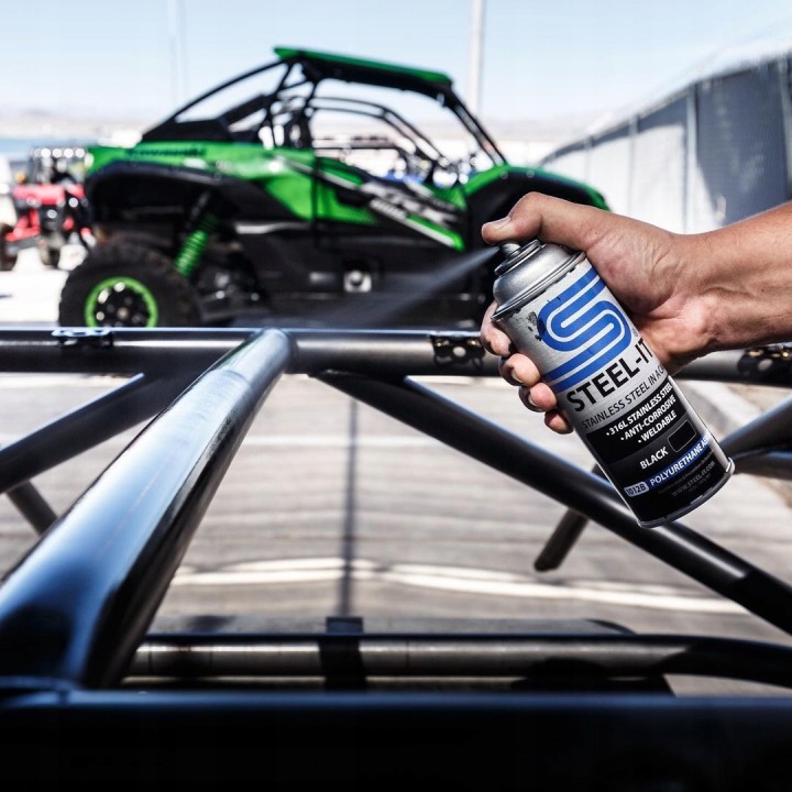 NOIR POUSSOIR SPRAY POLIURETANOWY ANTYKOROZYJNY OFFROAD I DRIFT STEEL-IT 1012B