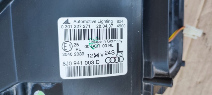 AUDI TT PHARES DROITE I GAUCHE AVANT XÉNON 8J0941004D 8J0941003D ORIGINAL