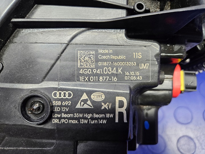 AUDI A6 C7 4G PHARE AVANT DROITE COMPLET LED DROIT AVANT USA 4G0941034K