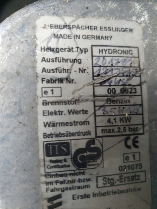 WEBASTO CHAUFFAGE DE STATIONNEMENT HYDRONIC B4WSC ESSENCE 4,1 KW 2,5 BAR 35W