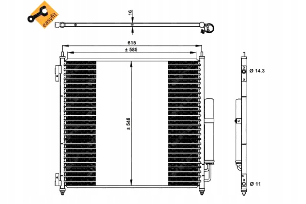 CONDENSADOR DE ACONDICIONADOR LAND ROVER DISCOVERY V RANGE ROVER IV RANGE 