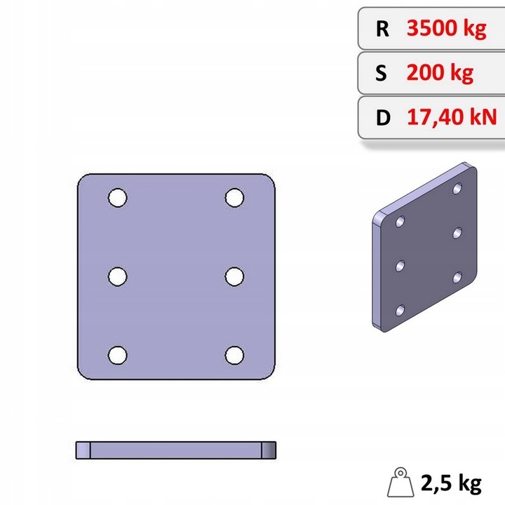 PLACA PARA OBNIZENIA DE DIRECCIÓN PARA NISSAN PATROL Y62 DE 10 