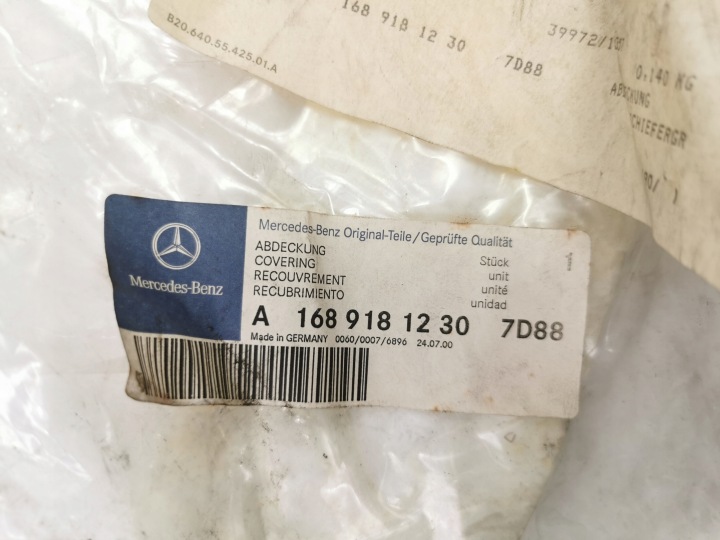 PROTECTION AVANT SIÈGES PASSAGER DE CÔTÉS INTERNE MERCEDES A W168 1689181230