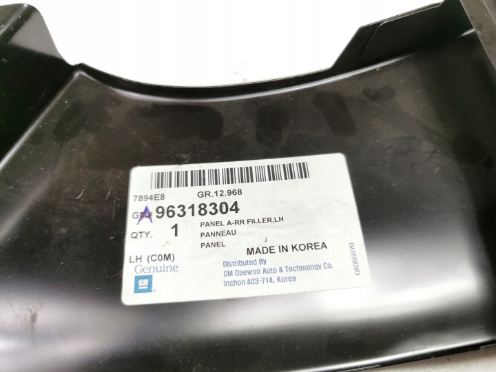 SEMELLE ENTRETOISE CHÂSSIS ARRIÈRE PHARES GAUCHE DAEWOO MATIZ 1998-2000 OE 96318304