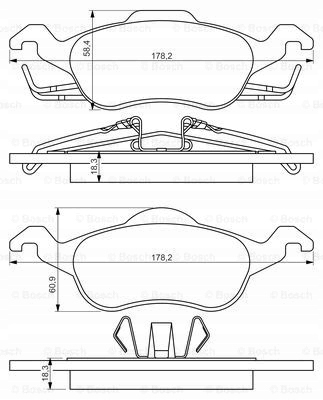 PADS HAM FRONT BOSCH FORD FOCUS 1.6 photo 2 - milautoparts-fr.ukrlive.com