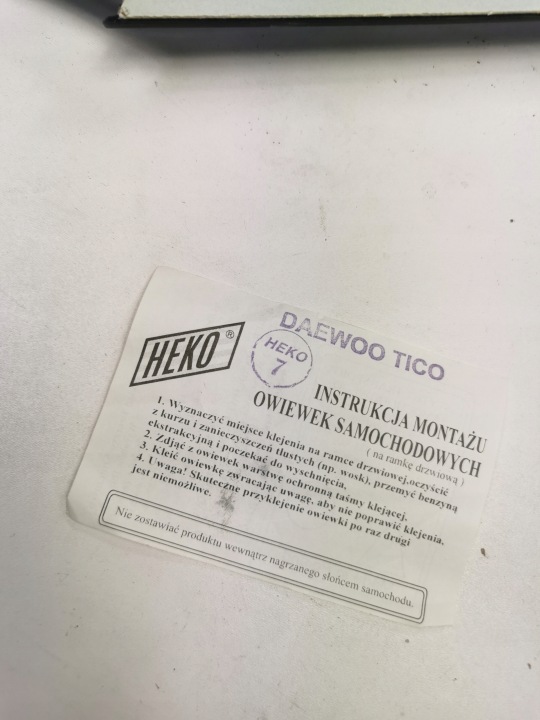 HEKO DÉFLECTEUR D'AIR SEULE DAEWOO TICO
