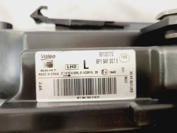 PHARE GAUCHE AVANT PROJECTEUR EUROPE 6F1941007E SEAT IBIZA V ARONA 6F LED 90120772