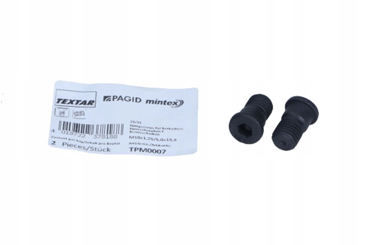 TEXTAR TPM0007 VIS DISQUE DE FREIN