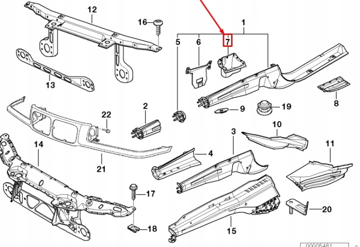 BMW 3 E36 SUPPORT STABILISATEUR AVANT GAUCHE 41118151121 8151121ORYGINALNA