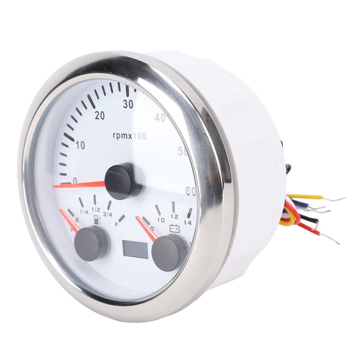 COMPTE-TOURS VERS 6000 OBR./MIN VOLTMÈTRE 8-16V INDICATEUR NIVEAU CARBURANTS E-1/4