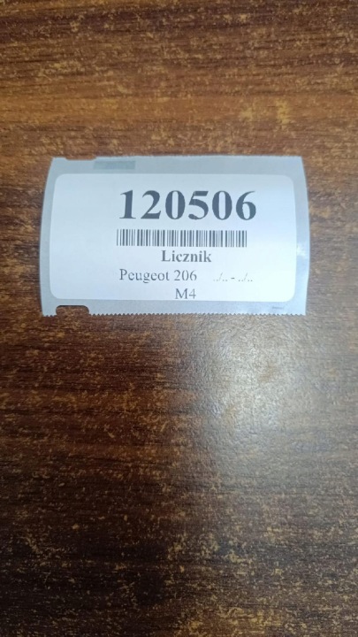 PEUGEOT 206 1.4 COMPTEUR TABLEAU DE BORD 9648837080