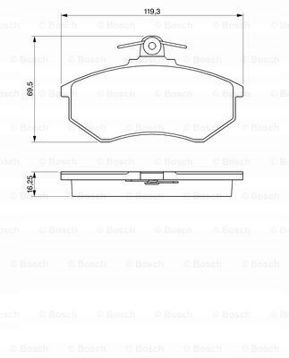 BOSCH 0 986 466 698 KIT PLAQUETTES FREINS FREINS DISQUE