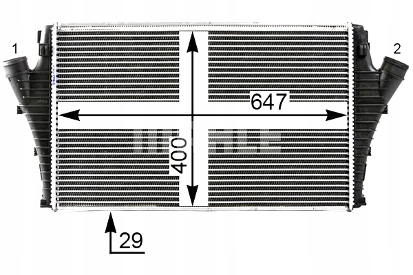 MAHLE INTERCOOLER RADUADOR AIRE DE ADMISIÓN FIAT CROMA OPEL 