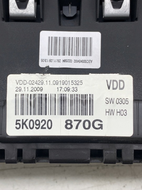 COMPTEUR TABLEAU DE BORD 5K0920870G 1.6 TDI VW GOLF VI UNIVERSEL