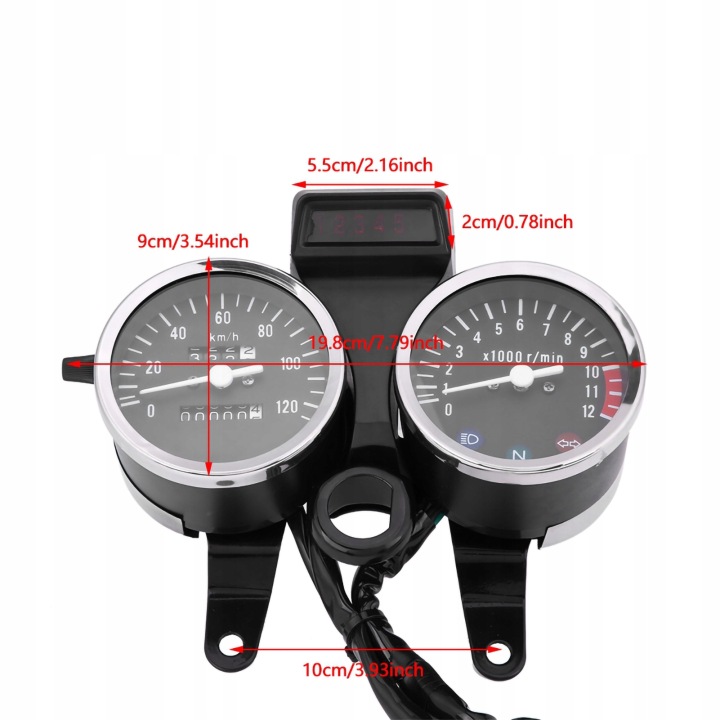 COMPTE-TOURS VERS VOITURES COMPTEUR ROTATION TACHOMETR POUR SUZUKI GN125