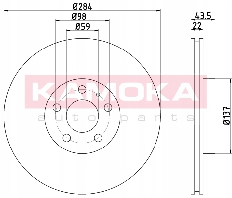 DISCOS ZAPATAS PARTE DELANTERA KAMOKA ALFA 156 SPORTWAGON 