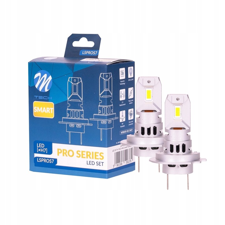 LUCES H7 DIODO LUMINOSO LED M-TECH LSPRO SMART CANBUS 1:1 PLUG & DRIVE VW GOLF 4 IV BORA 