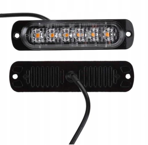4 TEMPS 6 LED STROBOSKOPY D'AVERTISSEMENT AUTOMOBILE FEUX STROBOSKOPOWE 12/24V