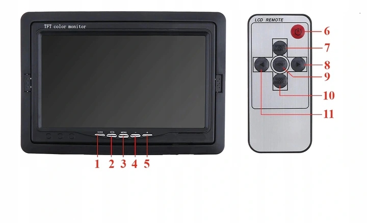 MONITOR 7 CÁMARA BUS 18 IR 10M 12/24V OPTYKA SONY 