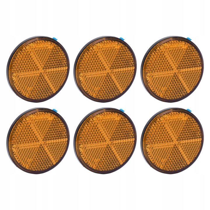 6 PCS ROND RÉFLECTEURS AUTO-ADHÉSIF RÉFLECTEUR SÉCURITÉ 2,24 0D