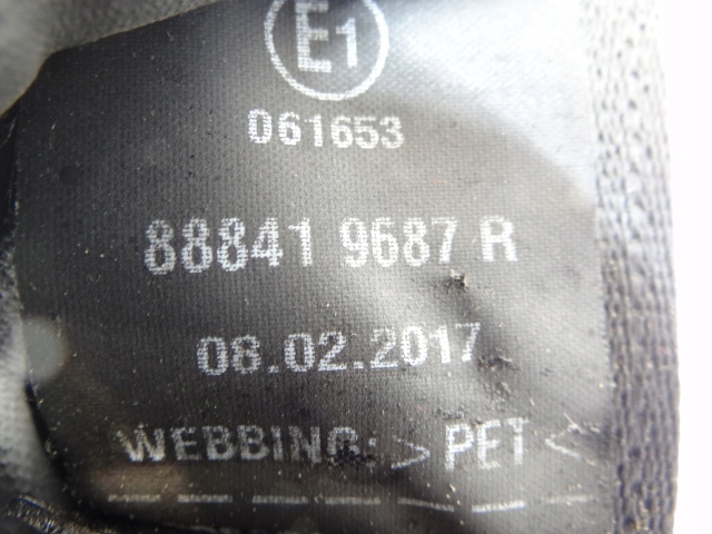 RENAULT KADJAR DROIT ARRIÈRE CEINTURE DE SÉCURITÉ 888419687R