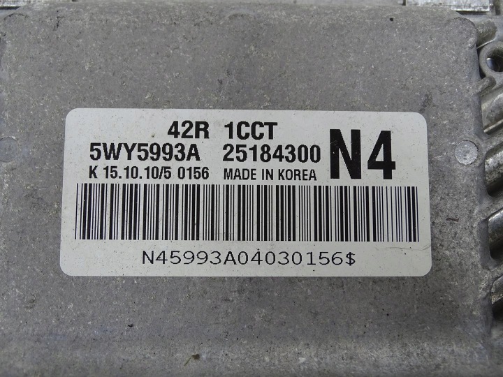 ORDINATEUR CONTRÔLEUR MOTEUR ECU CHEVROLET AVEO T250 T255 1.2 16V 2008-2011