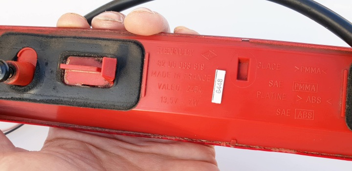 RENAULT VEL SATIS TROISIÈME LANTERNE STOP PHARE AMPOULE COUVERCLES DE COFFRE ARRIÈRE ARRIÈRE
