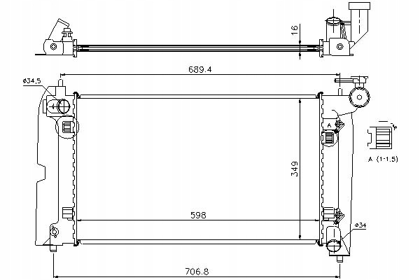 RADIATEUR MOTEUR NISSENS 64648A 164000D220