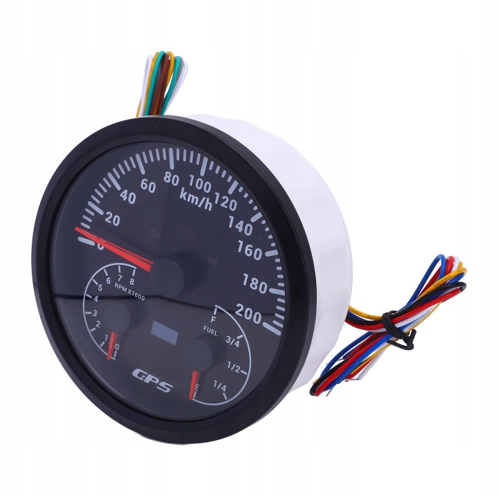 COMPTEUR GPS 110 MM 0 VERS 200 KM/H MULTIFONCTIONNEL COMPTE-TOURS 0-8000 OBR./MIN