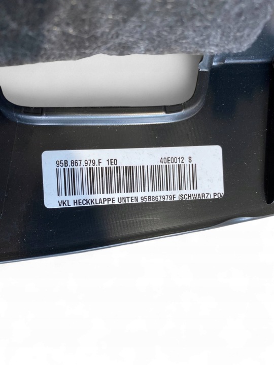 PORSCHE MACAN (95B) GARNITURE COUVERCLES DE COFFRE COUVERCLES DE COFFRE 95B867979