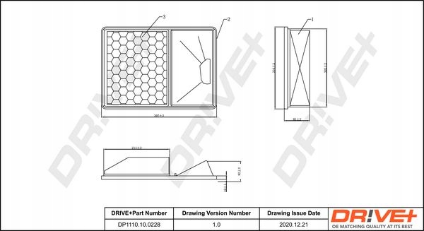 FILTRO AIRE DP1110.10.0228 DR!VE+ IVECO 