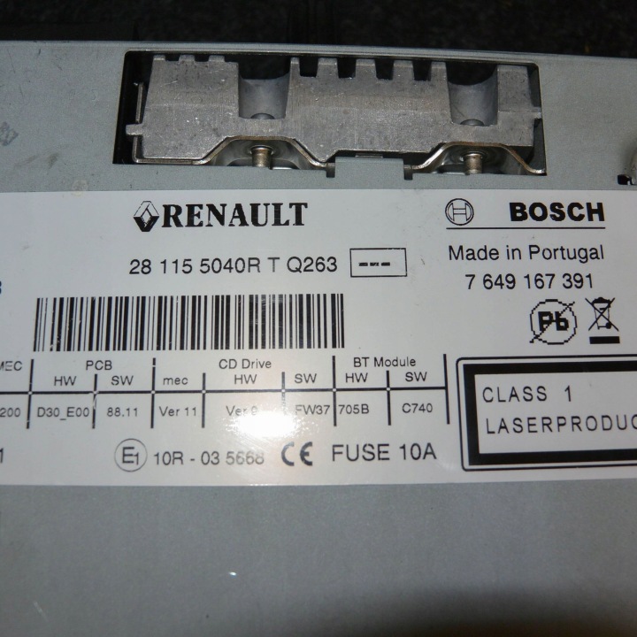 RENAULT MEGANE III 2011 PANNEAU AUTORADIO CD/DVD/GPS