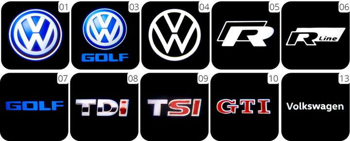 VW DIODO LUMINOSO LED LOGOTIPO PROYECTOR BORA CADDY GOLF IV I INNE! 