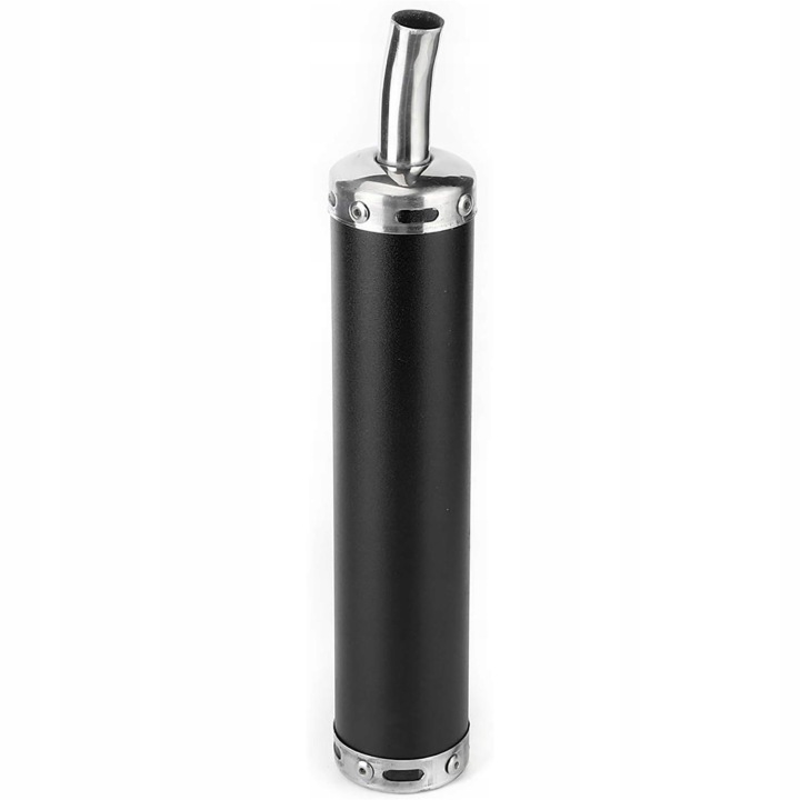 SILENCIEUX ÉCHAPPEMENT MOTOCYCLETTE 6*28CM ACIER INOXYDABLE NOIR