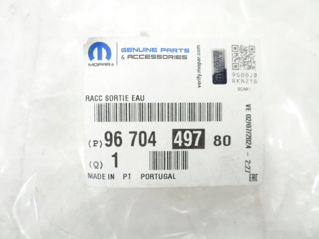 PEUGEOT EXPERT 2.0 BLUEHDI FIL EAU TUBES AUTOMATE