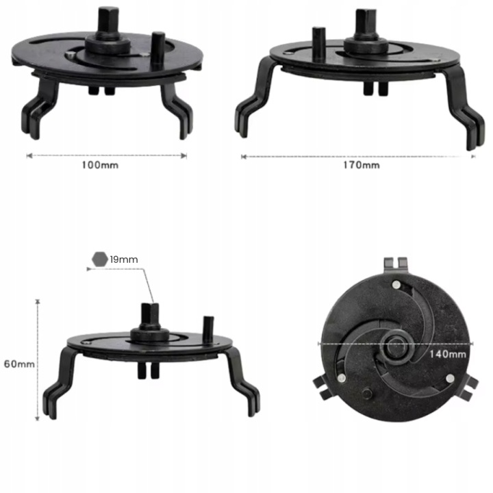 CLÉ VERS NAKRETEK RÉSERVOIR CARBURANTS 100-170 MM 3-SZCZEKOWY PAZUROWY NASTAWNY