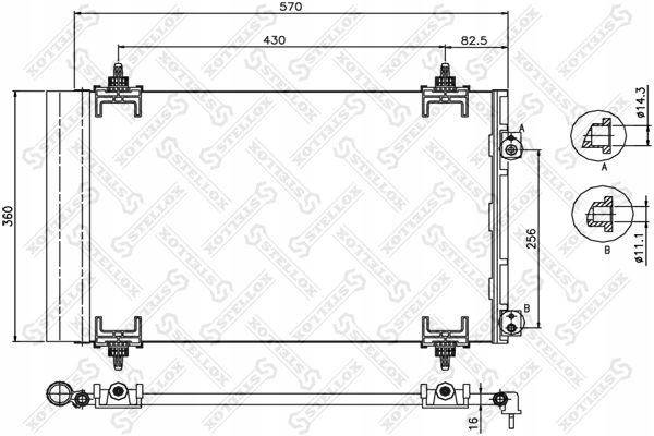 RADUADOR DE ACONDICIONADOR CITROEN C4 I 1.6 HDI 04-11 