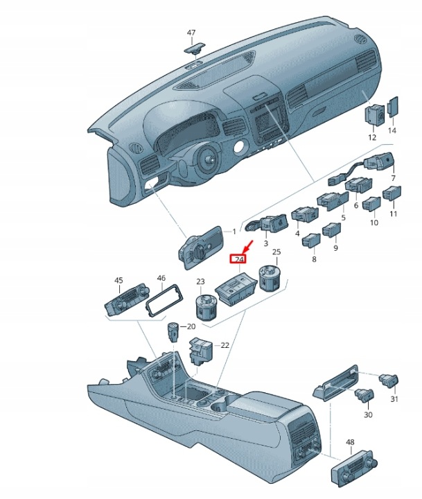 VW TOUAREG 7P ESP ECO PANNEAU STEROWANIA/PRZYCISK START-STOP 7P6927127M
