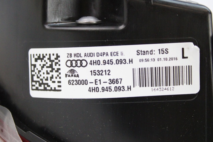 PHARE COUVERCLES DE COFFRE GAUCHE ARRIÈRE AUDI A8 S8 D4 LIFT