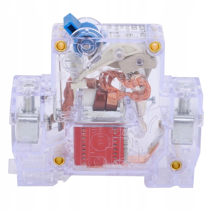 12 PCS DZ47-63 1P 6-63A TRANSPARENT DISJONCTEUR MCB COMMUTATEUR ER