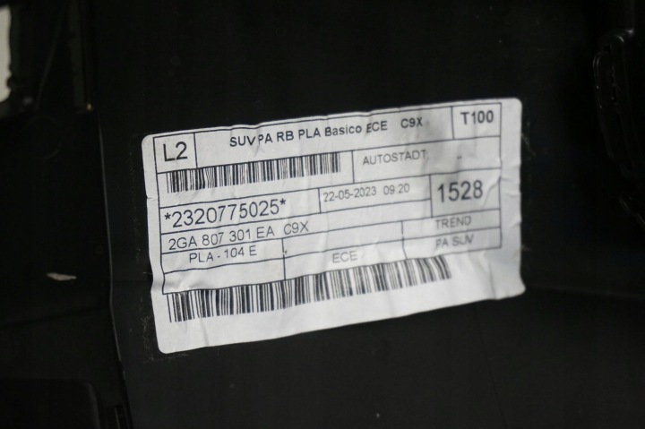 PARE-CHOCS ARRIÈRE 6XPDC VW T-ROC LIFT 2GA 2023R LC9X 2GA807301EA