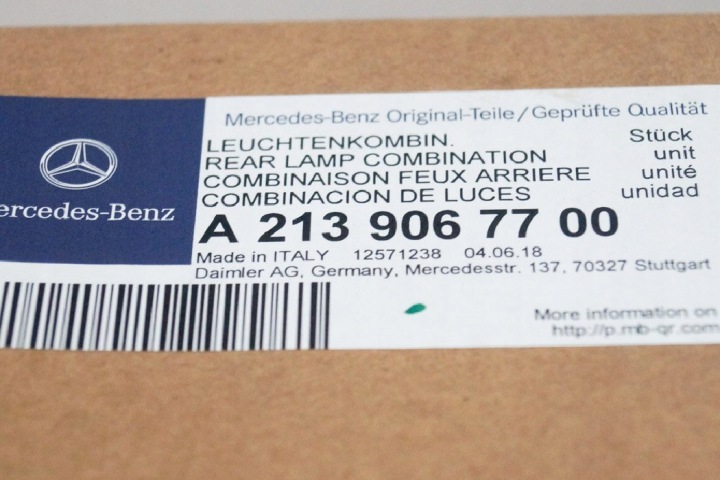 MERCEDES ESSENCE E S213 PHARE ARRIÈRE GAUCHE A2139067700 ORIGINALE NEUF