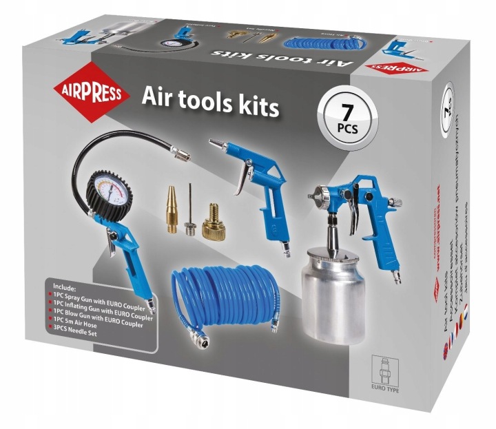 AIRPRESS KIT ACCESSOIRES PNEUMATYCZNYCH 7 PCS PISTOLET FIL 45897