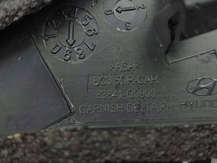 HYUNDAI I20 (BC3 BI3) 2023 ENSEMBLE MOULURE JOINT D'ÉTANCHÉITÉ VITRES PORTES ARRIÈRE